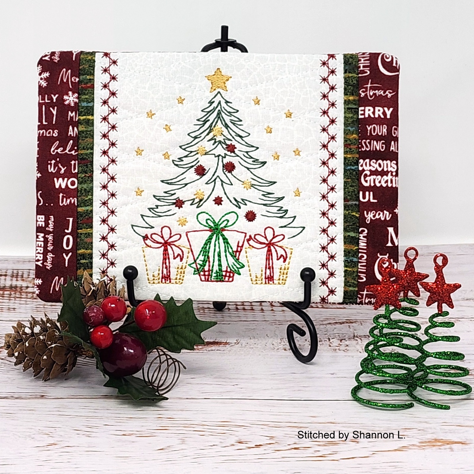 Sketch Christmas Tree Mug Rug (5x7)-4