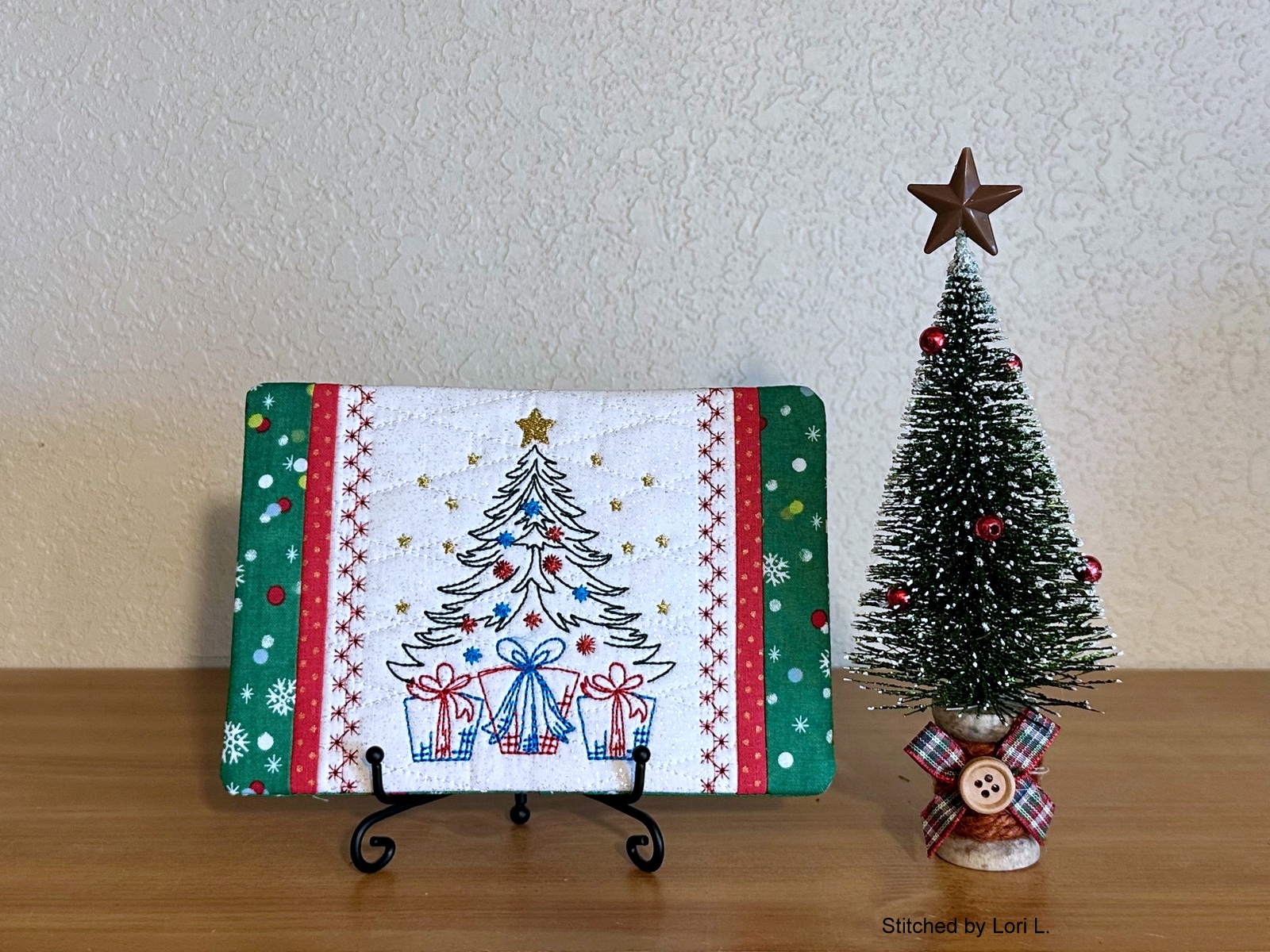 Sketch Christmas Tree Mug Rug (5x7)-6