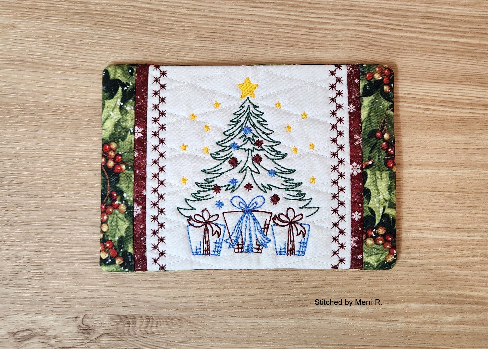 Sketch Christmas Tree Mug Rug (5x7)-8