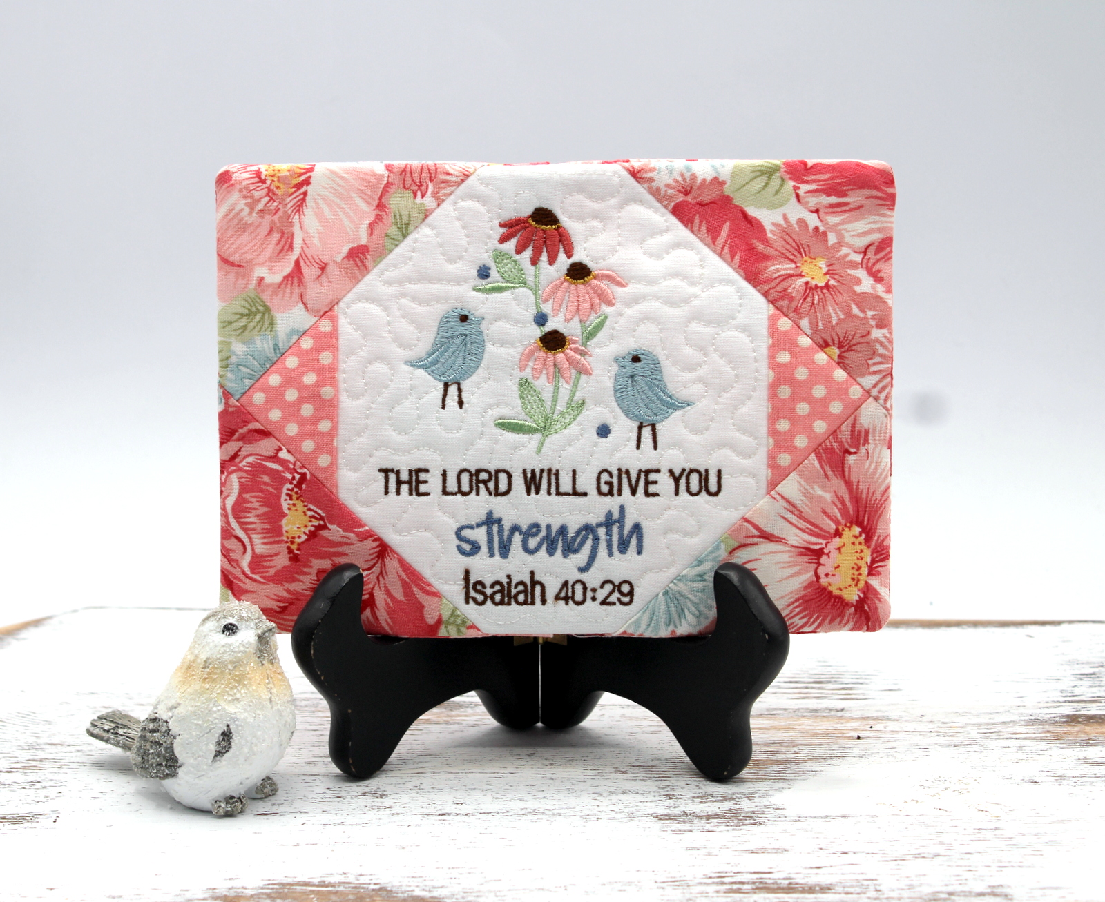 The Lord Will Give You Strength Mug Rug (5x7)-3