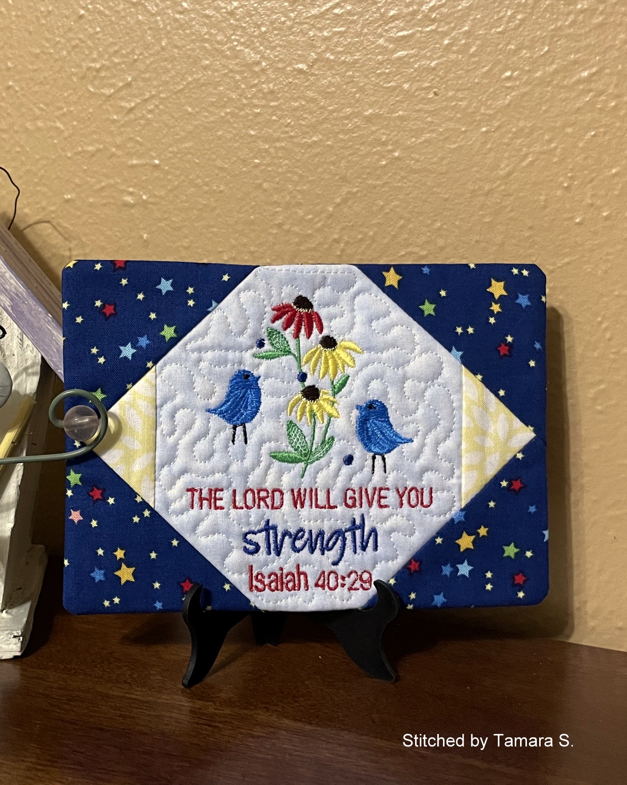 The Lord Will Give You Strength Mug Rug (5x7)-7