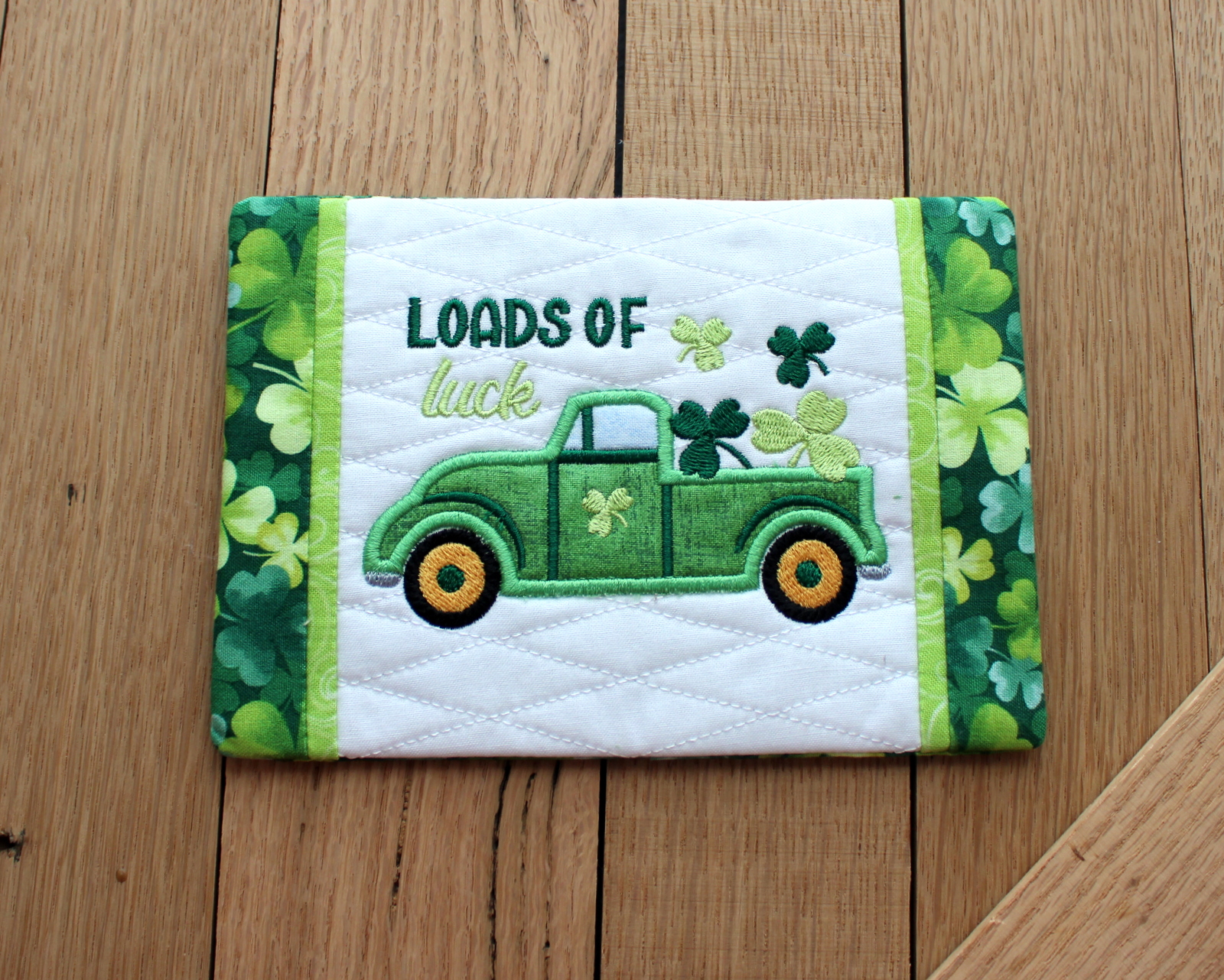 Clover Truck Mug Rug (5x7)-3