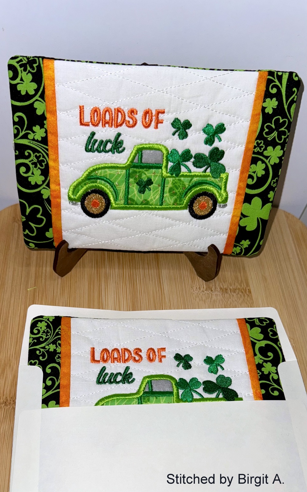 Clover Truck Mug Rug (5x7)-5