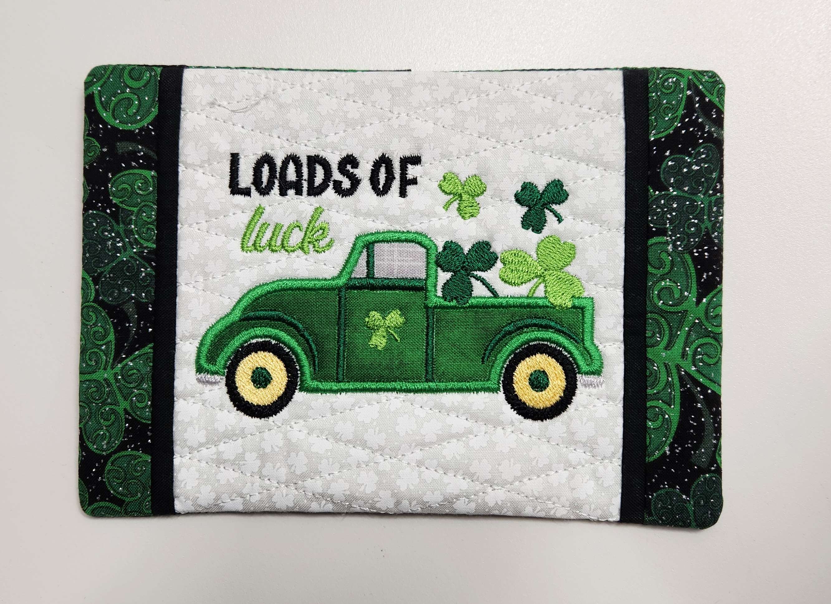 Clover Truck Mug Rug (5x7)-9