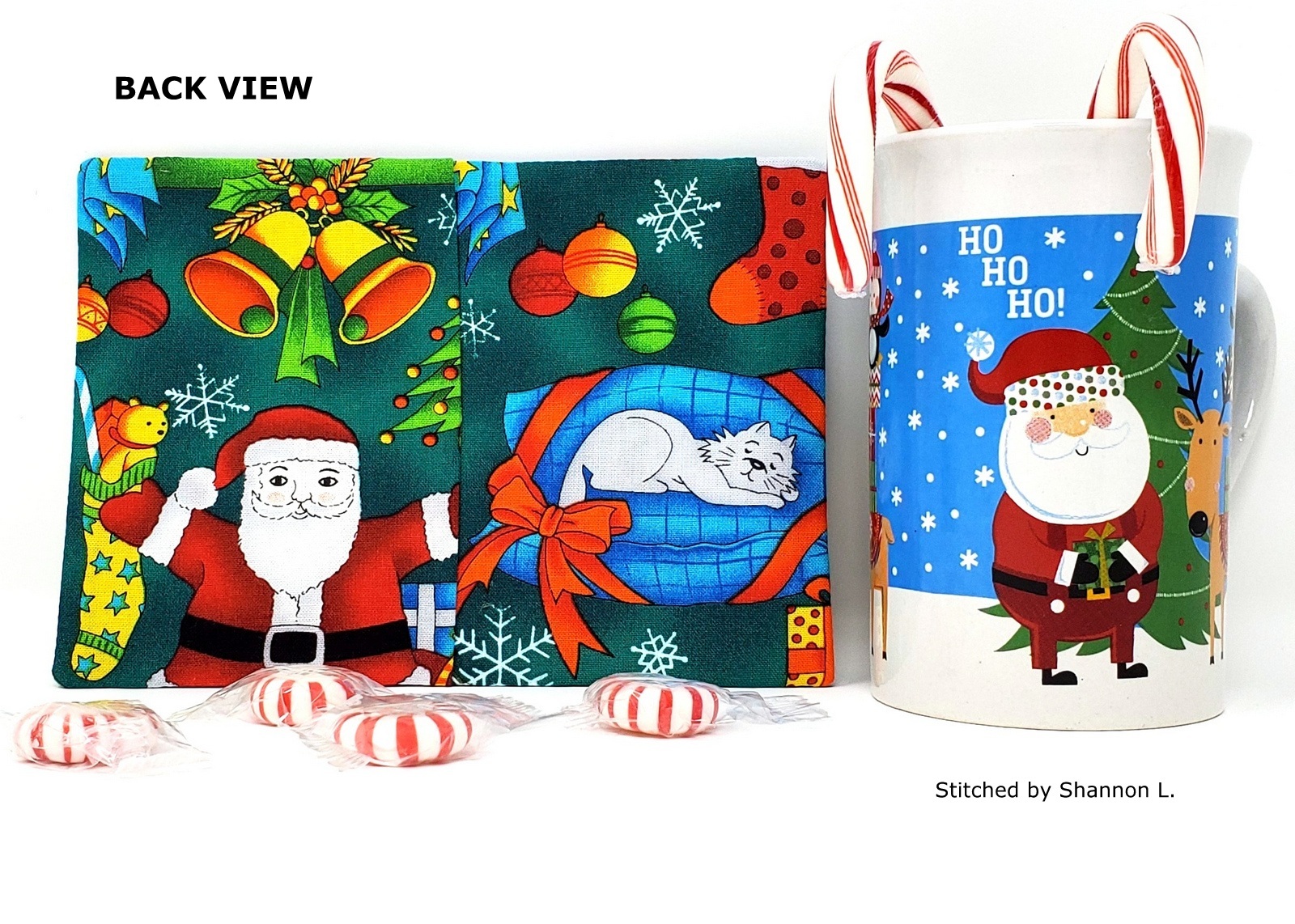 Cat Christmas Mug Rug-5