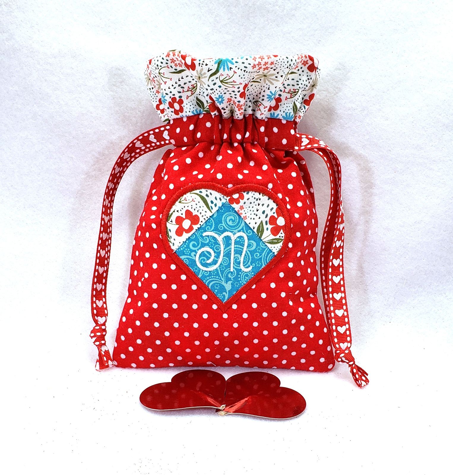 Heart Drawstring Bag-3