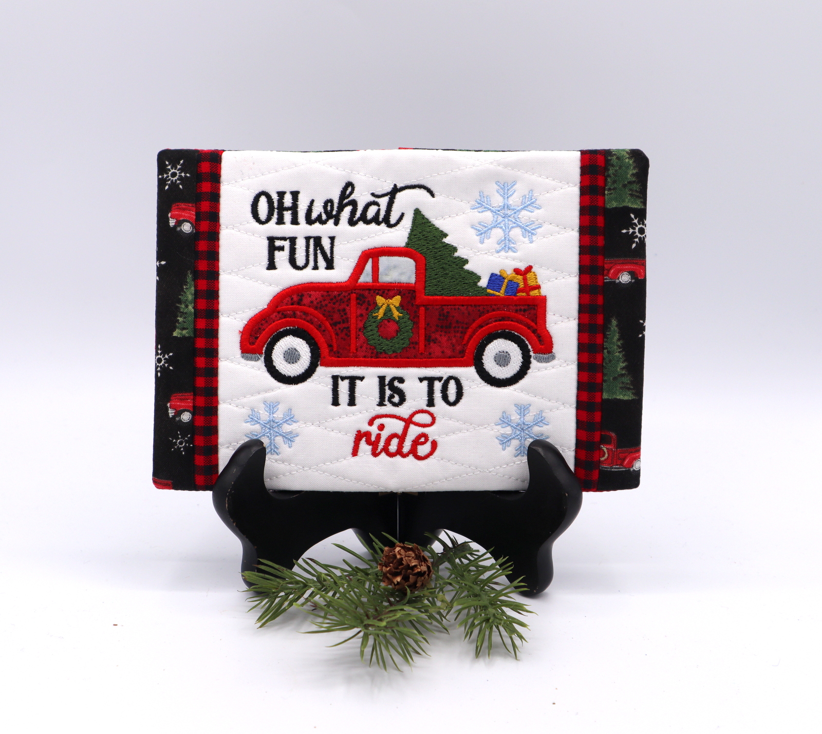 Christmas Truck Mug Rug (5x7)-3