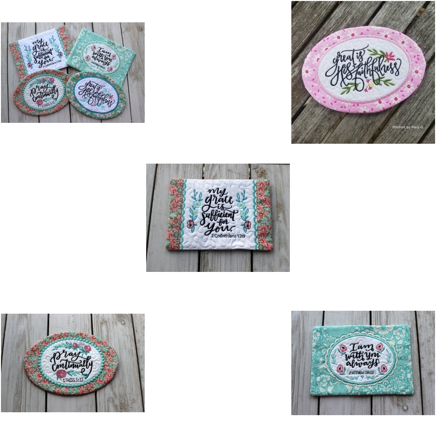 Inspirational Mug Rug Set 2