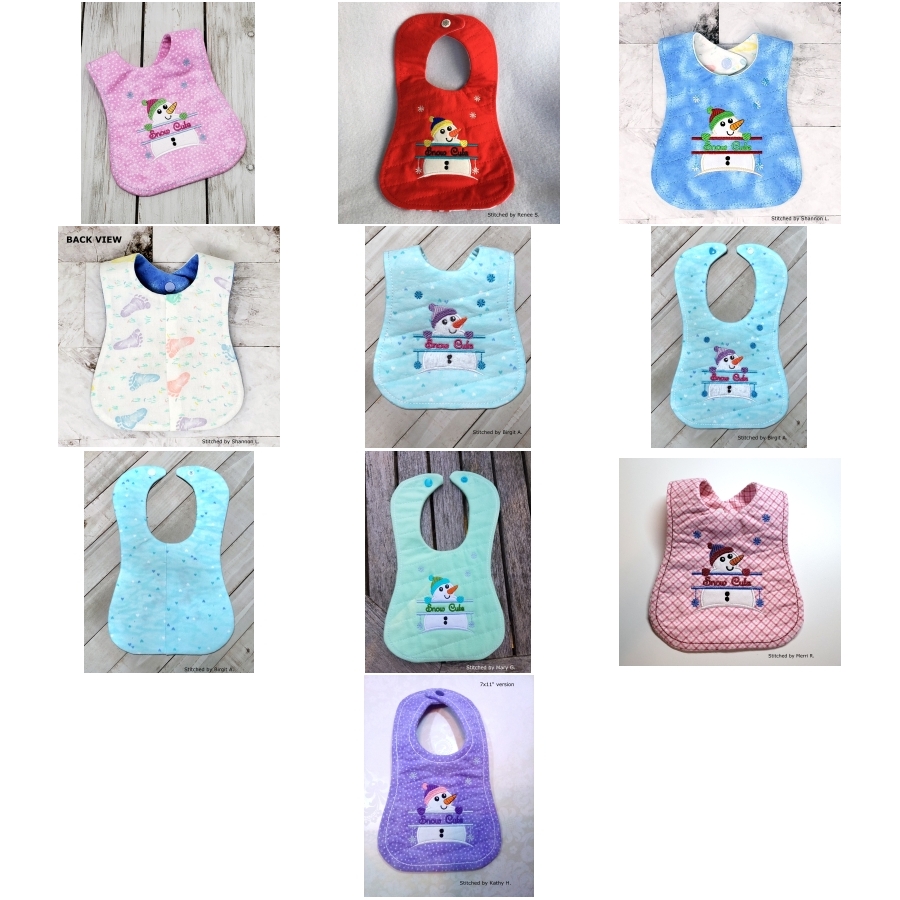 Snow Cute Baby Bib