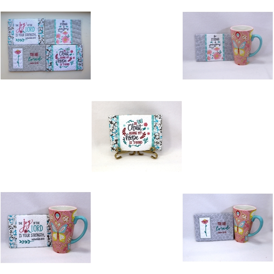 Inspirational Sayings Mug Rugs Set 3