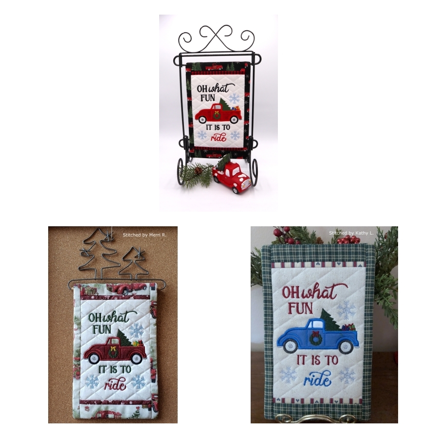 Christmas Truck Mini Quilt (6x10)