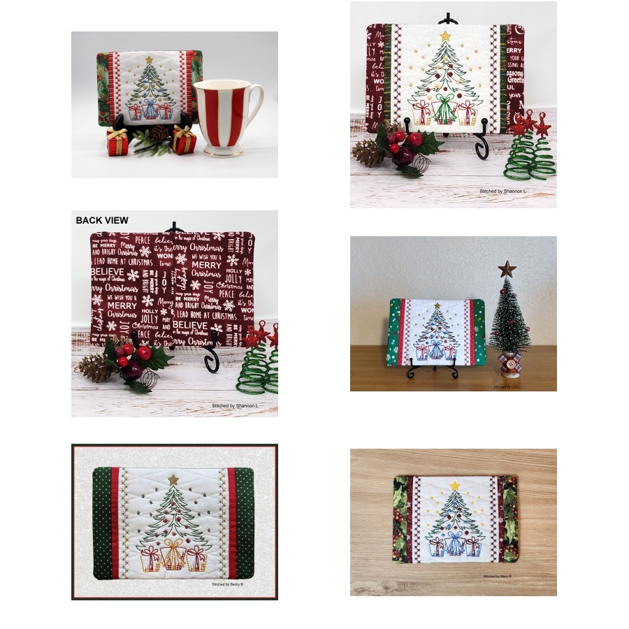 Sketch Christmas Tree Mug Rug (5x7)