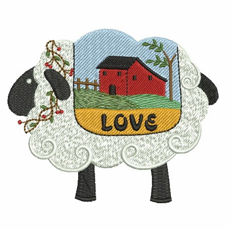 Folk Art Sheep-3