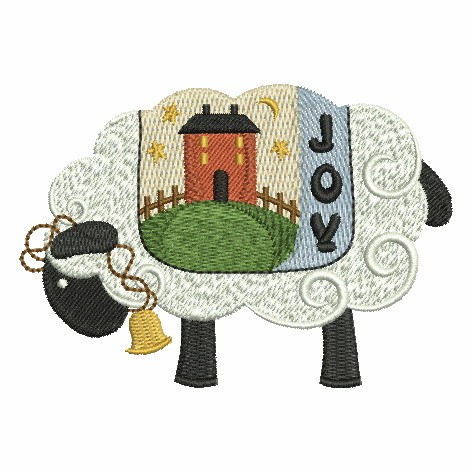 Folk Art Sheep-6