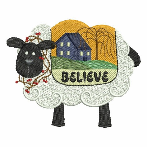 Folk Art Sheep-7