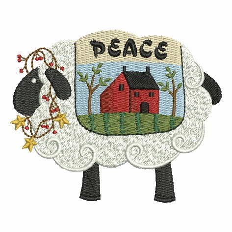Folk Art Sheep-9