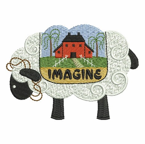 Folk Art Sheep-11