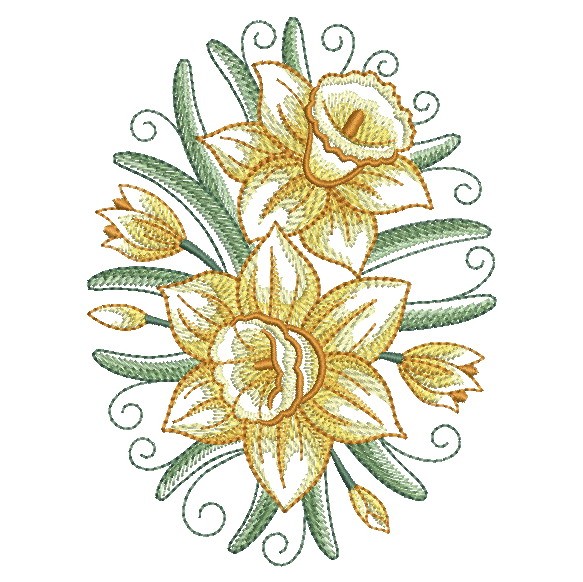 Art Deco Daffodils-7