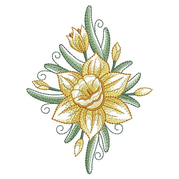 Art Deco Daffodils-8