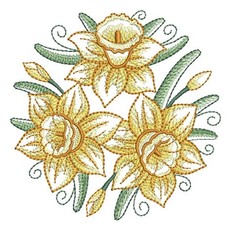 Art Deco Daffodils-9