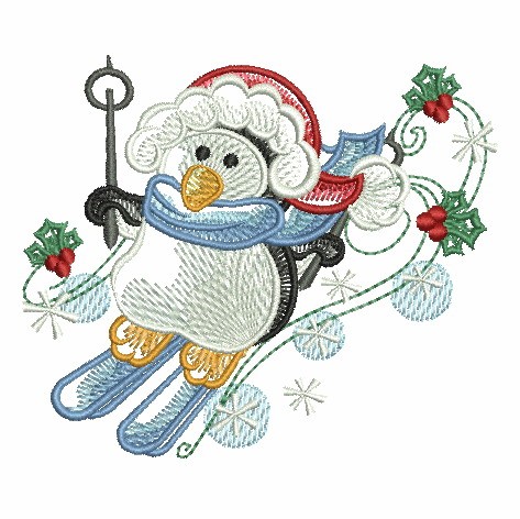 Sketched Christmas Penguin-7