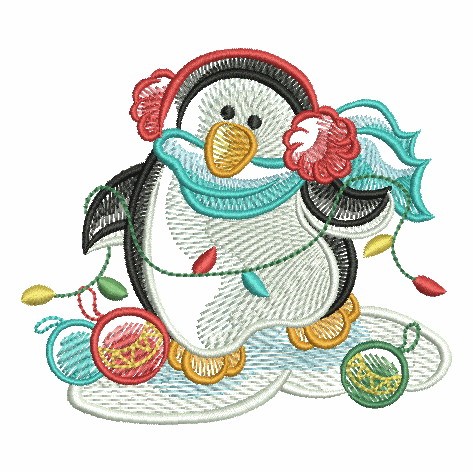 Sketched Christmas Penguin-10