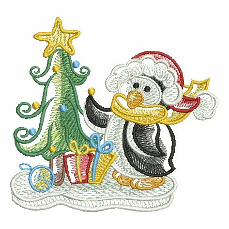 Sketched Christmas Penguin-11