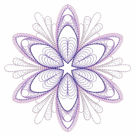 Rippled Colorful Snowflake | OregonPatchWorks