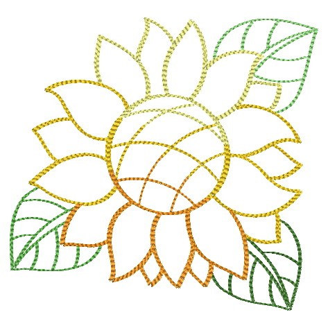 Gradient Flower Outlines | OregonPatchWorks