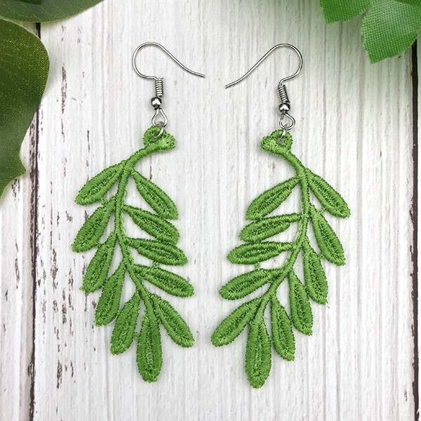 FSL Leaf Earrings | OregonPatchWorks