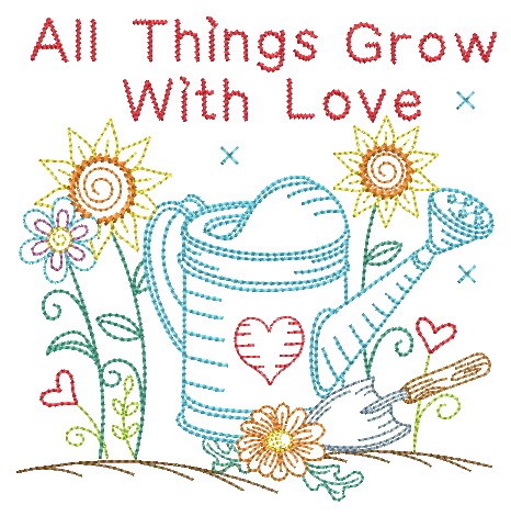 Vintage All Things Grow With Love-3