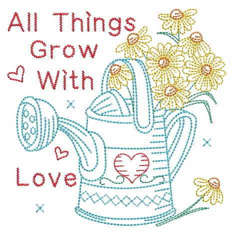 Vintage All Things Grow With Love-4