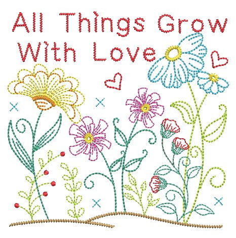 Vintage All Things Grow With Love-6