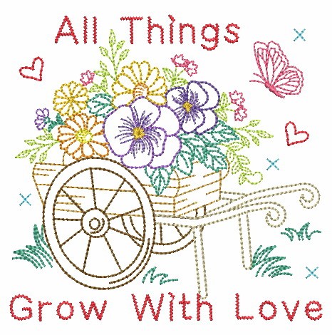 Vintage All Things Grow With Love-7