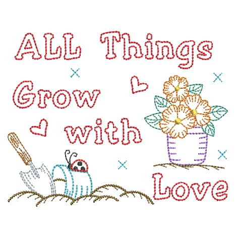 Vintage All Things Grow With Love-8