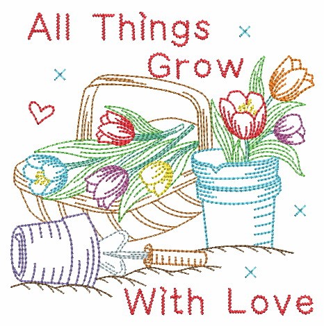 Vintage All Things Grow With Love-9