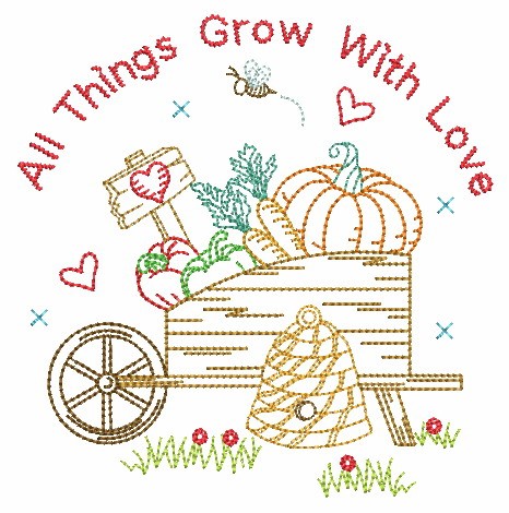 Vintage All Things Grow With Love-11