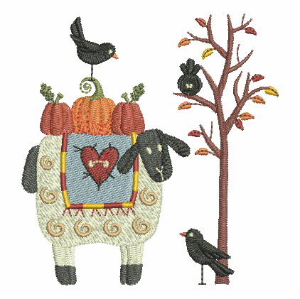 Folk Art Crow-8