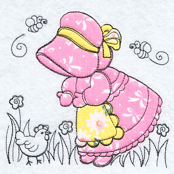 Applique Sunbonnet Sue-6