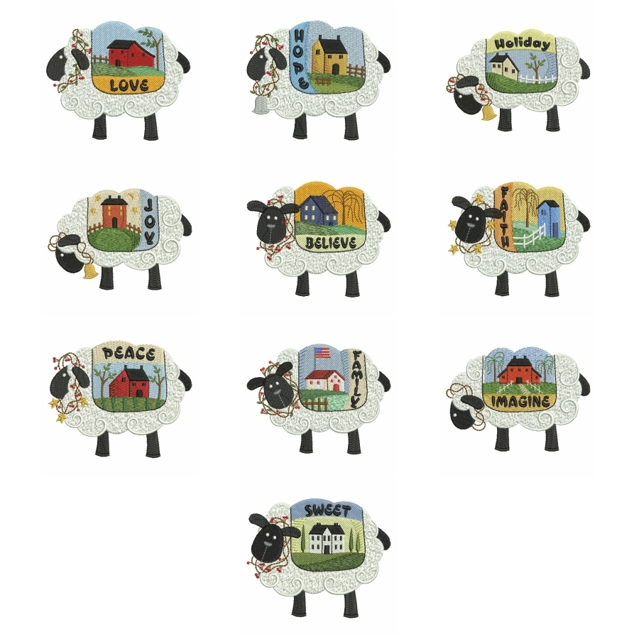 Folk Art Sheep