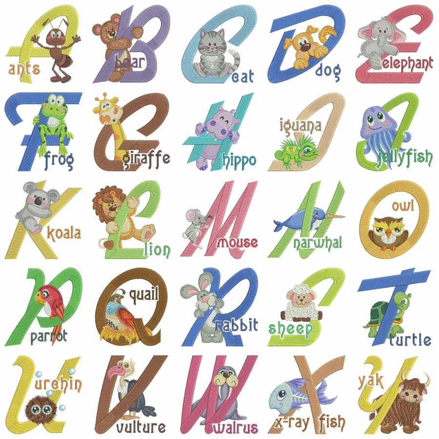 Cute Animals Alphabet | OregonPatchWorks