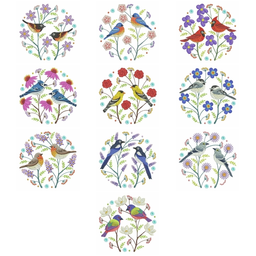 Bird and Flower Circles