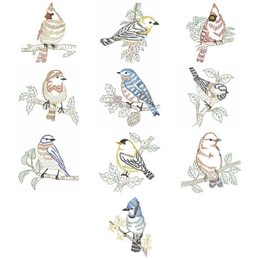 Vintage Winter Birds 2