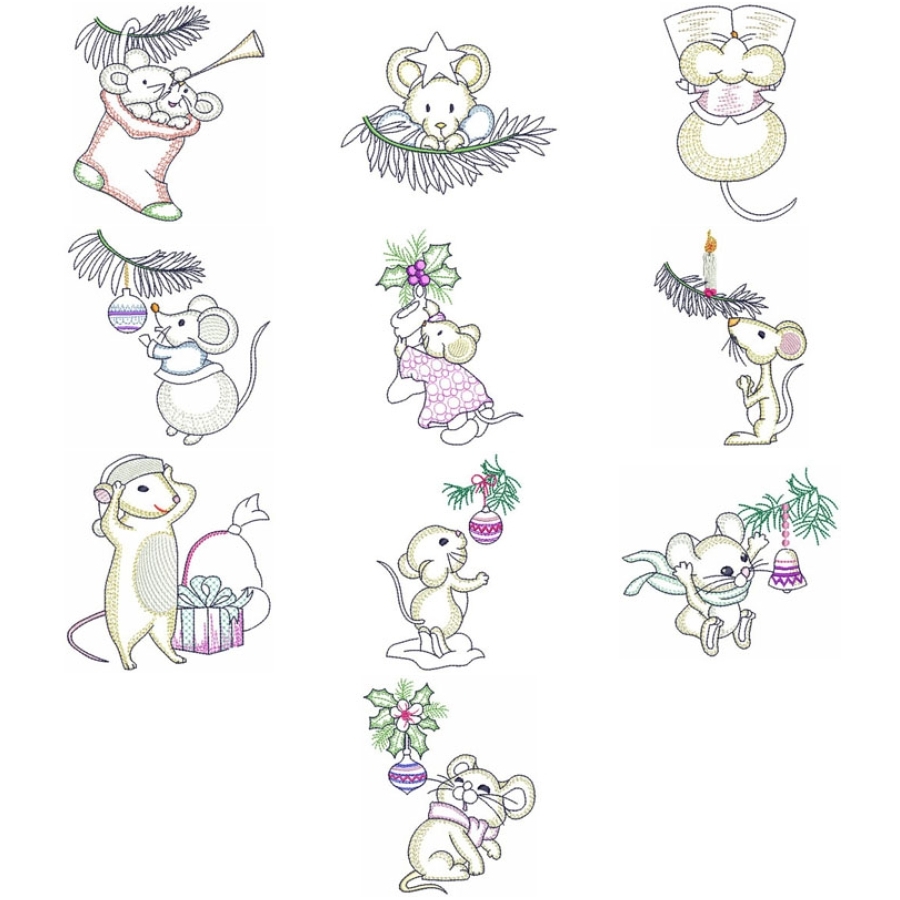 Vintage Christmas Mice