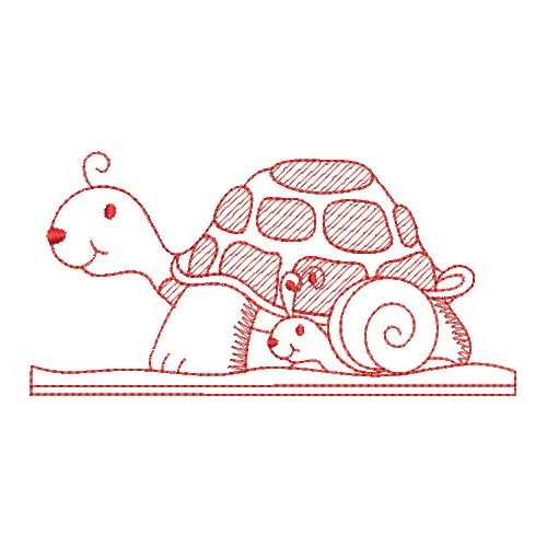 Redwork Turtle-4