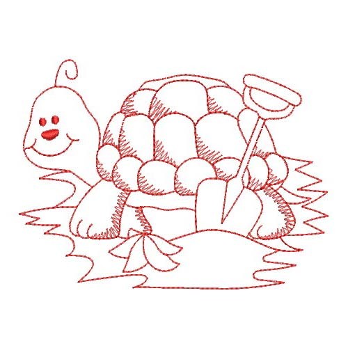 Redwork Turtle-6