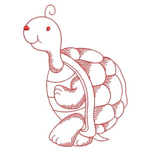 Redwork Turtle-10