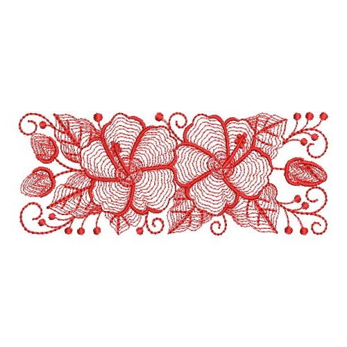 Redwork Hibiscus 2 | OregonPatchWorks