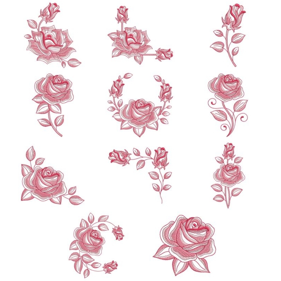 Sketched Roses Oregonpatchworks