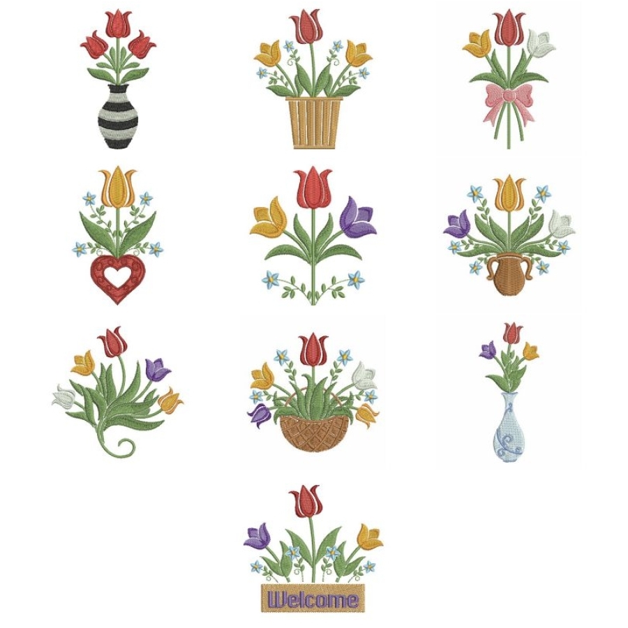 Folk Art Tulips 